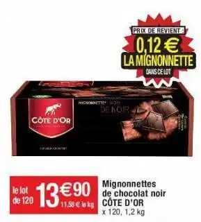 Cora x Carrefour Chocolat noir côte d'or offre