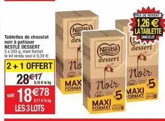 Cora x Carrefour Chocolat noir nestlé offre