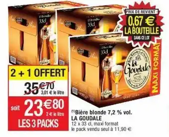 Cora x Carrefour Bière blonde la goudale offre