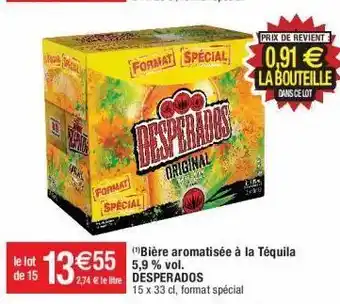 Cora x Carrefour Bière à la tequila desperados offre