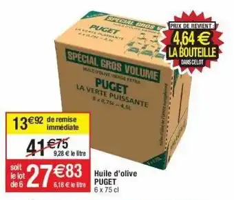 Cora x Carrefour Huile d'olive puget offre