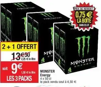 Cora x Carrefour Boissons monster offre