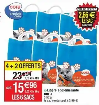 Litière pour chats cora