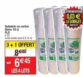 Cora x Carrefour Verres en plastique offre