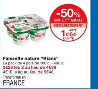 Monoprix Faisselle Nature rians offre