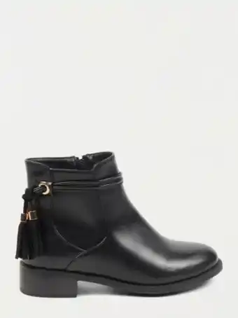 DistriCenter Bottines noires pompon femme (36-41) offre