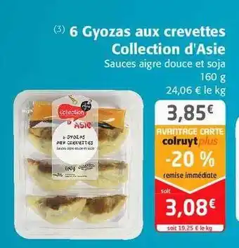Colruyt 6 gyozas aux crevettes collection d'asie offre
