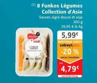 Colruyt 8 funkos légumes collection d'asie offre