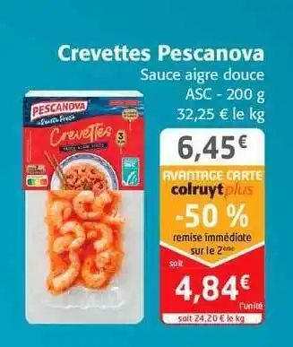 Colruyt Crevettes pescanova offre
