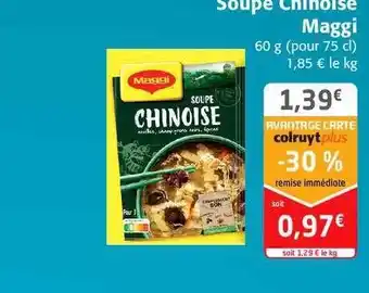 Colruyt Soupe chinoise maggi offre