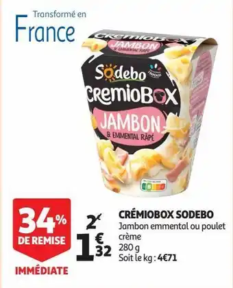 Auchan Supermarché Jambon sodebo offre