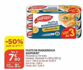 Bi1 Filets de maquereaux saupiquet offre