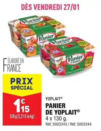 ALDI Panier de yoplait offre