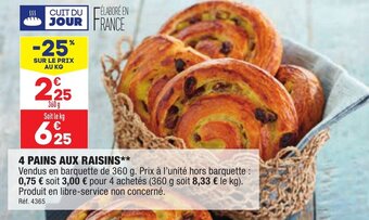 4 pains aux raisins
