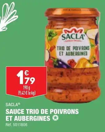 ALDI Sauce trio de poivrons et aubergines SACLA offre