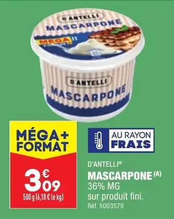 ALDI Mascarpone D'ANTELLI offre