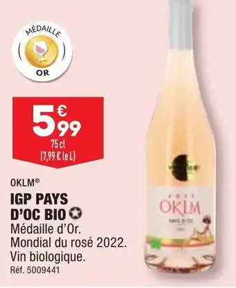 ALDI Igp pays d'oc bio offre