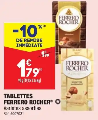 ALDI Tablettes ferrero rocher offre