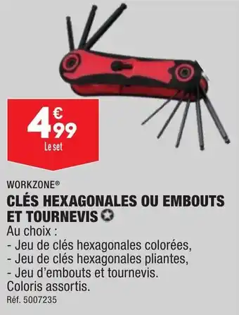 ALDI Clés hexagonales ou embouts et tournevis offre