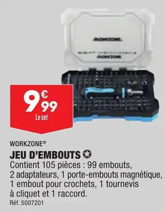 ALDI Jeu d'embouts WORKZONE offre