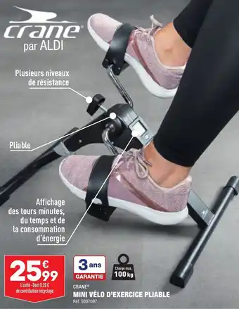 ALDI Mini vélo d'exercice pliable offre