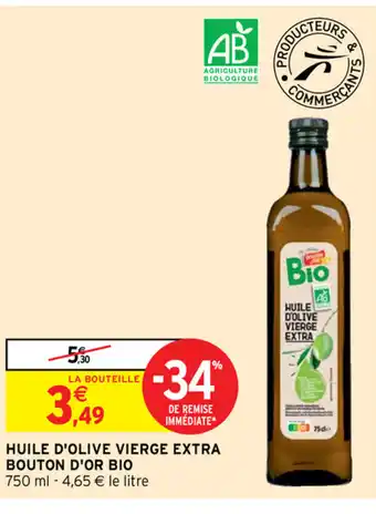 Intermarché Huile D'Olive Vierge Extra Bouton D'or Bio offre