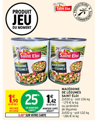 Intermarché Macédoine De Légumes Saint éloi offre