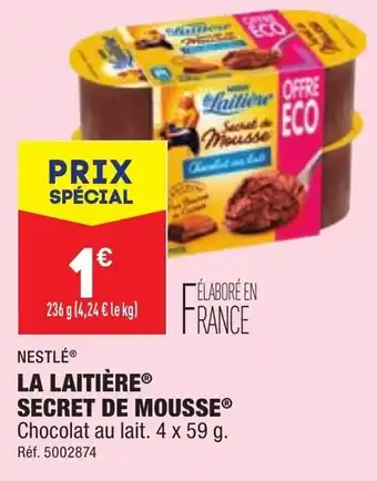 ALDI La laitière secret de mousse offre