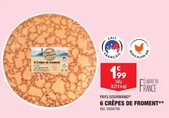 ALDI 6 crêpes de froment offre