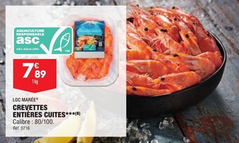 ALDI Crevettes entières cuites offre