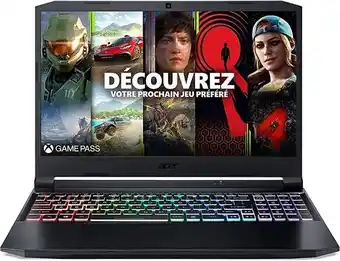 Amazon Acer nitro 5 an515-57-50mm ordinateur portable gaming 15,6'' fhd ips 144 hz, pc portable gamer (intel core i5-11400h, nvid... offre