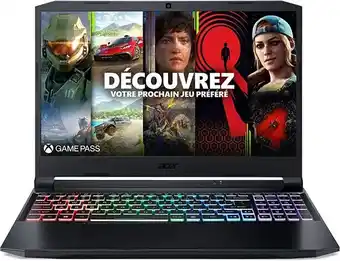 Acer nitro 5 an515-57-59zp ordinateur portable gaming 15,6'' fhd ips 144 hz, pc portable gamer (intel core i5-11400h, nvid...