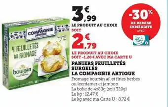U Express Paniers feuilletés surgelés la compagnie artique offre