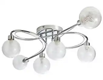Castorama Plafonnier 6 spots onnes métal/verre chrome g9 6x25 w offre