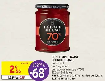 Intermarché Confiture fraise léonce blanc offre