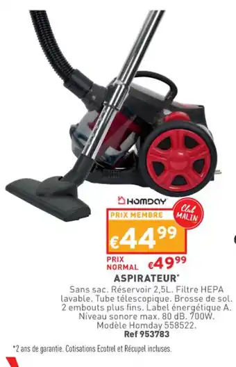 Trafic Aspirateur offre