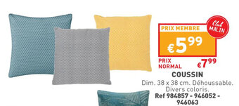 Trafic Coussin offre