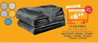 Trafic Plaid Coral offre