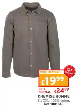 Trafic Chemise Homme offre