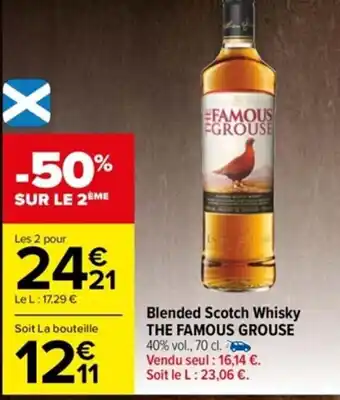 Carrefour Blended Scotch Whisky The Famous Grouse offre