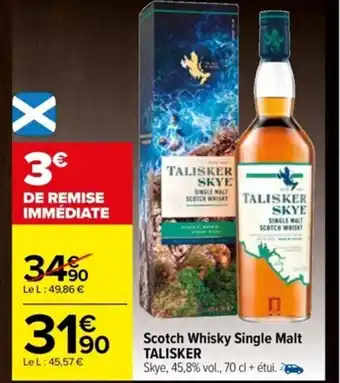 Carrefour Scotch Whisky Single Malt Talisker offre