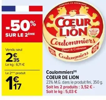 Carrefour Coulommiers Coeur de Lion offre