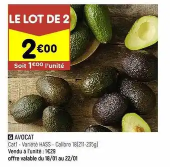 Leader Price Avocat hass offre