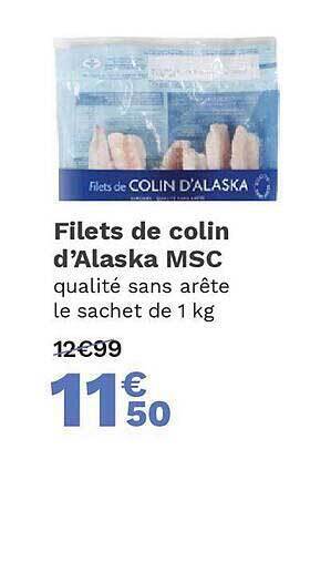 Picard Filets de colin d'alaska msc offre