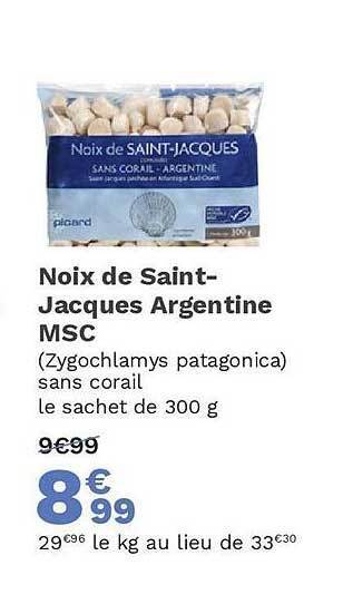 Picard Noix de saint-jacques argentine msc offre