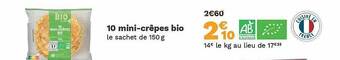 Picard 10 mini-crêpes bio offre