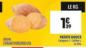 Supeco Patate douce offre