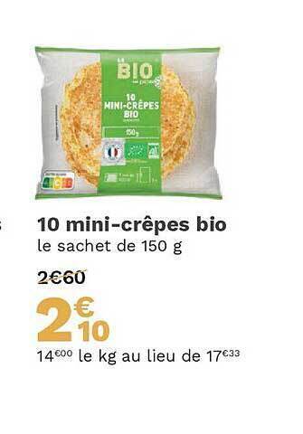 Picard 10 mini-crêpes bio offre