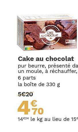 Picard Cake au chocolat offre