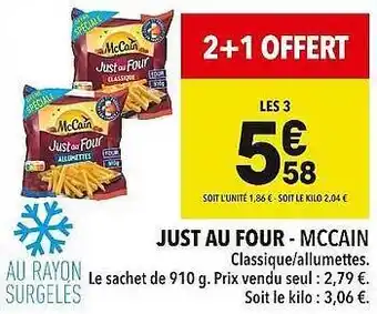 Supeco Just au four - maccain offre